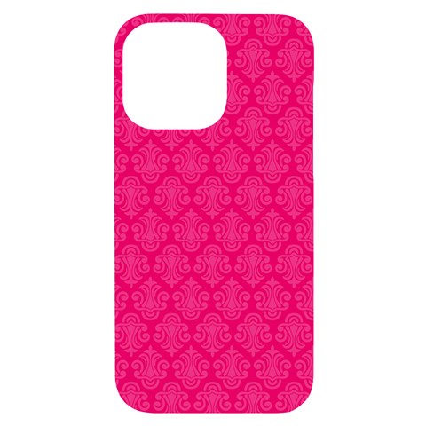 Pink Pattern, Abstract, Background, Bright iPhone 14 Pro Max Black UV Print Case from UrbanLoad.com Front