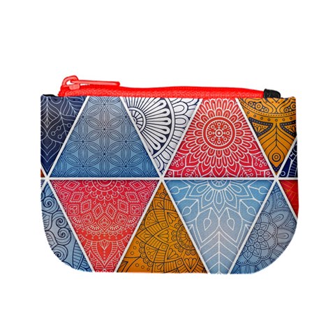 Texture With Triangles Mini Coin Purse from UrbanLoad.com Front