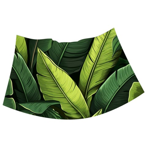 Banana leaves pattern Babydoll Tankini Top from UrbanLoad.com Front