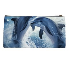 Dolphins Sea Ocean Water Pencil Case from UrbanLoad.com Back