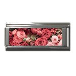 Pink Roses Flowers Love Nature Superlink Italian Charm (9mm)