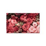 Pink Roses Flowers Love Nature Sticker (Rectangular)