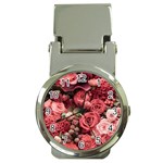 Pink Roses Flowers Love Nature Money Clip Watches
