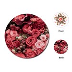 Pink Roses Flowers Love Nature Playing Cards Single Design (Round)