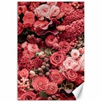Pink Roses Flowers Love Nature Canvas 20  x 30 