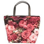 Pink Roses Flowers Love Nature Bucket Bag