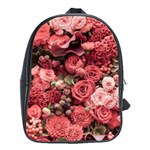 Pink Roses Flowers Love Nature School Bag (Large)