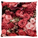Pink Roses Flowers Love Nature Large Cushion Case (One Side)