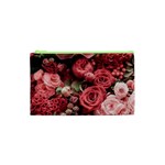 Pink Roses Flowers Love Nature Cosmetic Bag (XS)