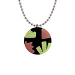 Elements Scribbles Wiggly Line 1  Button Necklace
