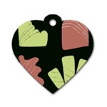 Elements Scribbles Wiggly Line Dog Tag Heart (One Side)