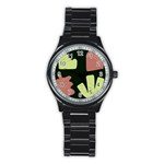 Elements Scribbles Wiggly Line Stainless Steel Round Watch