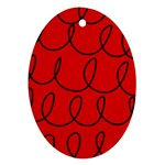 Red Background Wallpaper Ornament (Oval)