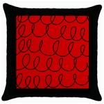 Red Background Wallpaper Throw Pillow Case (Black)