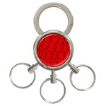 Red Background Wallpaper 3-Ring Key Chain