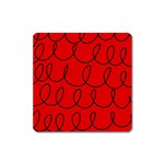 Red Background Wallpaper Square Magnet