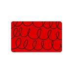 Red Background Wallpaper Magnet (Name Card)