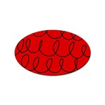 Red Background Wallpaper Sticker Oval (100 pack)