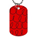 Red Background Wallpaper Dog Tag (Two Sides)