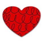 Red Background Wallpaper Heart Mousepad