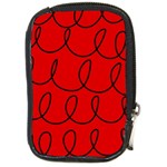 Red Background Wallpaper Compact Camera Leather Case