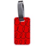 Red Background Wallpaper Luggage Tag (two sides)