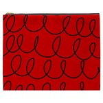Red Background Wallpaper Cosmetic Bag (XXXL)
