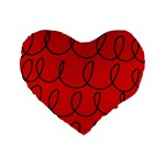 Red Background Wallpaper Standard 16  Premium Heart Shape Cushions