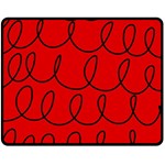 Red Background Wallpaper Two Sides Fleece Blanket (Medium)