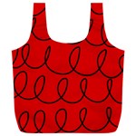 Red Background Wallpaper Full Print Recycle Bag (XXXL)