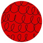 Red Background Wallpaper Round Trivet