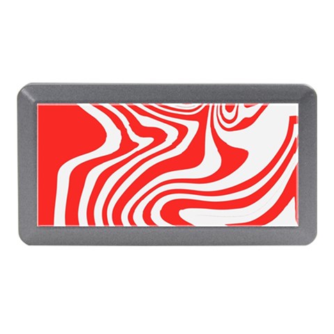 Red White Background Swirl Playful Memory Card Reader (Mini) from UrbanLoad.com Front