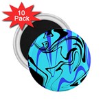 Mint Background Swirl Blue Black 2.25  Magnets (10 pack) 