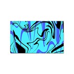 Mint Background Swirl Blue Black Sticker (Rectangular)