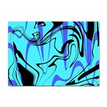 Mint Background Swirl Blue Black Sticker A4 (100 pack)