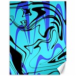 Mint Background Swirl Blue Black Canvas 12  x 16 