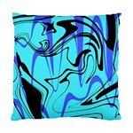 Mint Background Swirl Blue Black Standard Cushion Case (One Side)