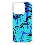 Mint Background Swirl Blue Black iPhone 14 Pro TPU UV Print Case
