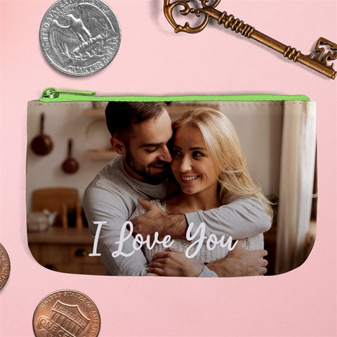 Personalized Couple Photo Anniversary Large Coin Purse Large Coin Purse from UrbanLoad.com Front