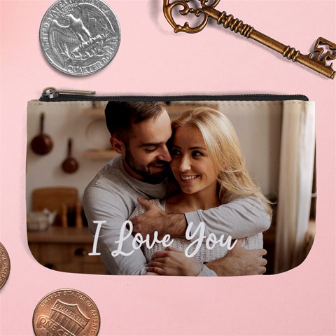 Personalized Couple Photo Anniversary Large Coin Purse Large Coin Purse from UrbanLoad.com Front