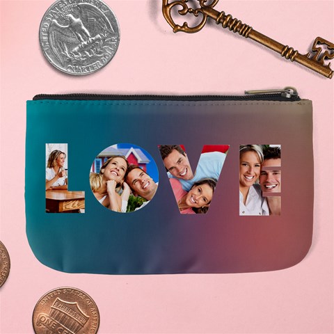 Personalized Couple Love Photo Large Coin Purse Large Coin Purse from UrbanLoad.com Back
