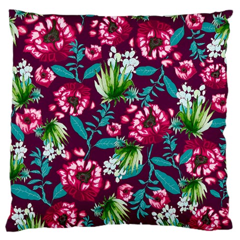 Flowers Pattern Art Texture Floral Standard Premium Plush Fleece Cushion Case (Two Sides) from UrbanLoad.com Front