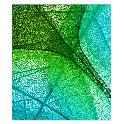 3d Leaves Texture Sheet Blue Green Duvet Cover Double Side (California King Size) from UrbanLoad.com Back