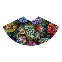 Floral Fractal 3d Art Pattern Midi Sleeveless Dress from UrbanLoad.com Skirt Front