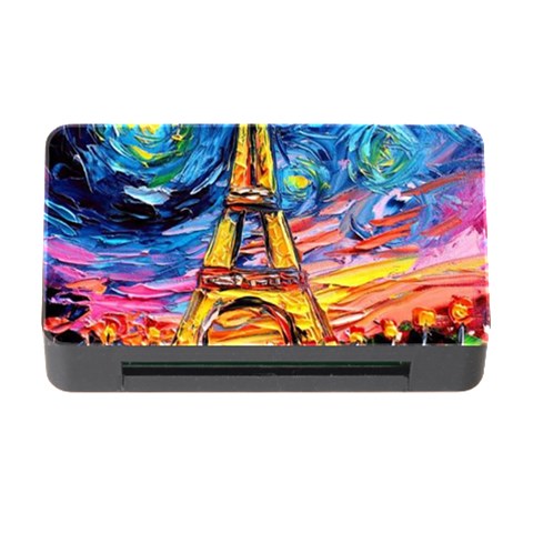 Eiffel Tower Starry Night Print Van Gogh Memory Card Reader with CF from UrbanLoad.com Front