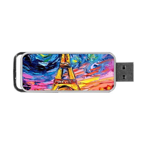 Eiffel Tower Starry Night Print Van Gogh Portable USB Flash (Two Sides) from UrbanLoad.com Front