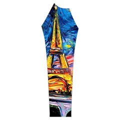 Eiffel Tower Starry Night Print Van Gogh Women s Long Sleeve Raglan T Sleeve Right