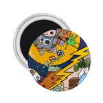 Astronaut Moon Monsters Spaceship Universe Space Cosmos 2.25  Magnets