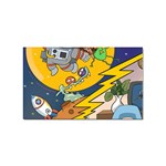 Astronaut Moon Monsters Spaceship Universe Space Cosmos Sticker Rectangular (10 pack)
