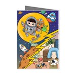 Astronaut Moon Monsters Spaceship Universe Space Cosmos Mini Greeting Cards (Pkg of 8)
